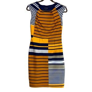 Enfocus Studio Color Block Striped Sleeveless Dress